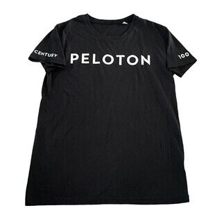 Peloton Century 100 Cycling Biking T Shirt‎ Size Small Black Athletic Gym Spin